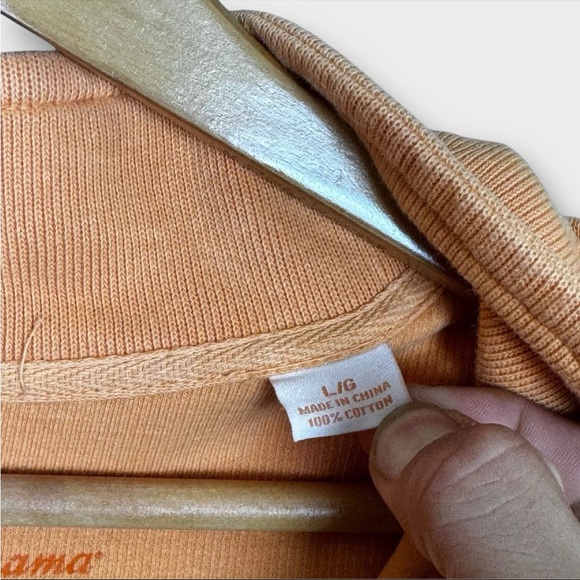 Tommy Bahama Relax Sweater Mens Large Orange Long Sleeve 1/4 Zip Disney Mickie - Picture 7 of 14